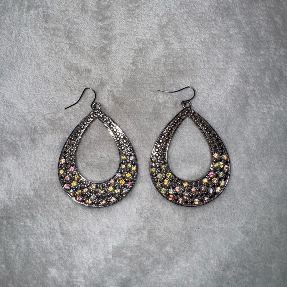Elegant Multicolor Teardrop Earrings